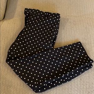 Ann Taylor Polka Dot Straight Leg Trouser